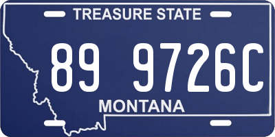 MT license plate 899726C