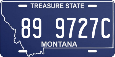MT license plate 899727C