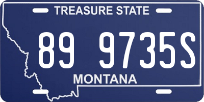MT license plate 899735S