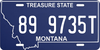 MT license plate 899735T