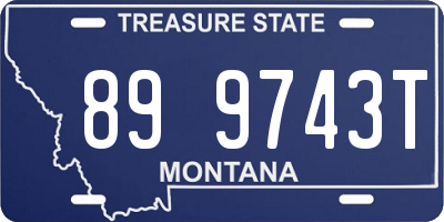 MT license plate 899743T