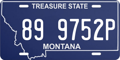 MT license plate 899752P