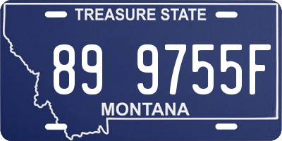 MT license plate 899755F