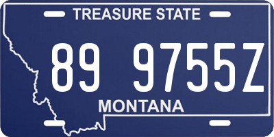 MT license plate 899755Z
