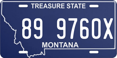 MT license plate 899760X