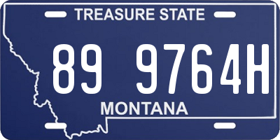 MT license plate 899764H