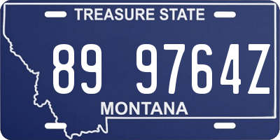 MT license plate 899764Z
