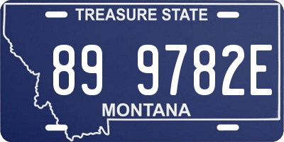 MT license plate 899782E