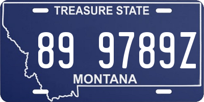 MT license plate 899789Z