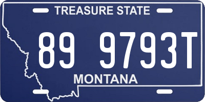 MT license plate 899793T