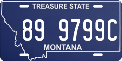 MT license plate 899799C