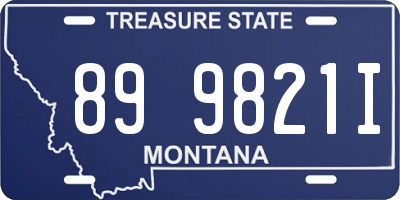 MT license plate 899821I