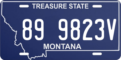 MT license plate 899823V