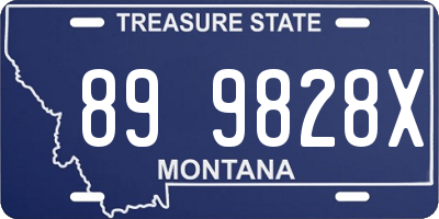 MT license plate 899828X