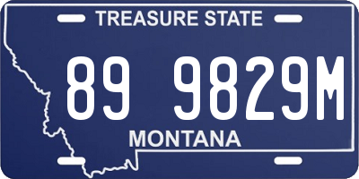 MT license plate 899829M