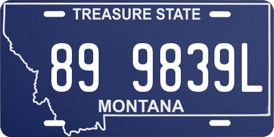 MT license plate 899839L