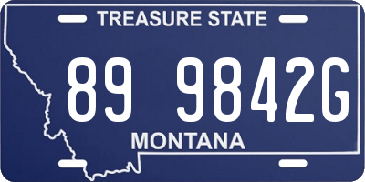 MT license plate 899842G