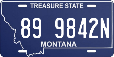 MT license plate 899842N