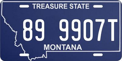 MT license plate 899907T
