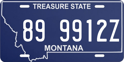 MT license plate 899912Z