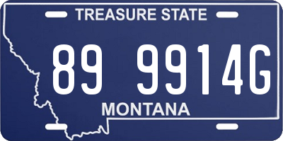 MT license plate 899914G