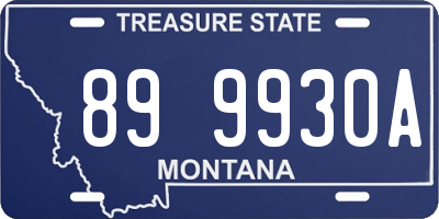 MT license plate 899930A