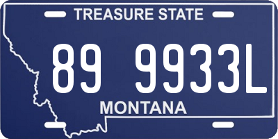 MT license plate 899933L
