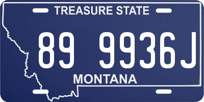 MT license plate 899936J