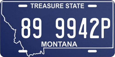 MT license plate 899942P
