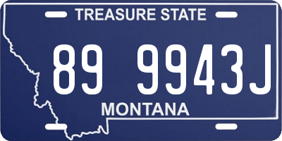 MT license plate 899943J