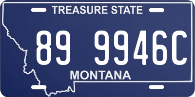 MT license plate 899946C