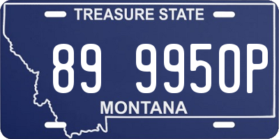 MT license plate 899950P