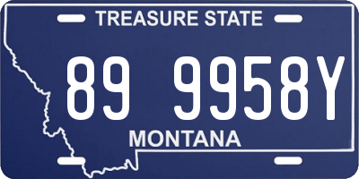 MT license plate 899958Y