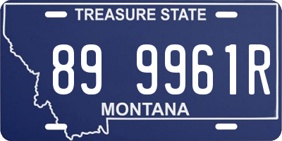 MT license plate 899961R