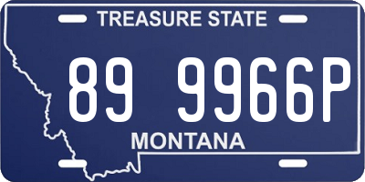 MT license plate 899966P