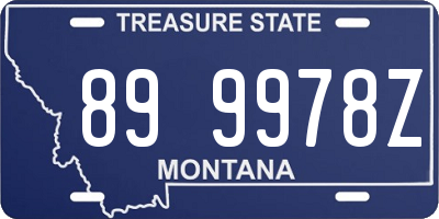 MT license plate 899978Z