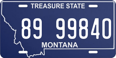 MT license plate 899984O