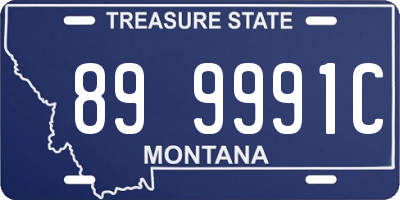 MT license plate 899991C