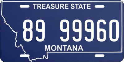 MT license plate 899996O