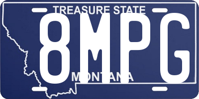 MT license plate 8MPG