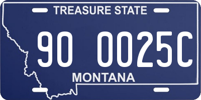 MT license plate 900025C