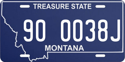 MT license plate 900038J
