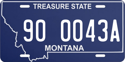 MT license plate 900043A