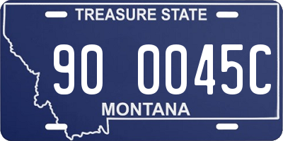 MT license plate 900045C