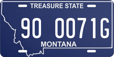 MT license plate 900071G