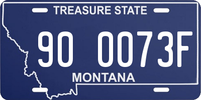 MT license plate 900073F