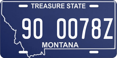 MT license plate 900078Z