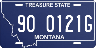 MT license plate 900121G