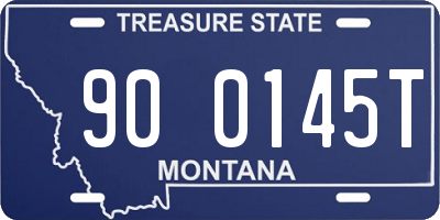 MT license plate 900145T