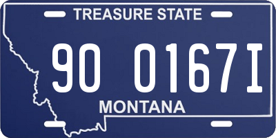 MT license plate 900167I